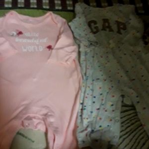 Set of 2 baby girl Gap one piece jumpers